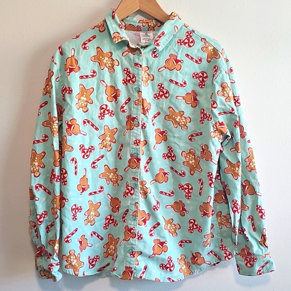[*3 Items For $20 In Bundle*] Disney Gingerbread Mickey‎ Christmas Flannel Shirt